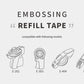 MoTEX 3D Embossing Label Pack (4 rolls/pk) - Label Embossing Tape for Label Makers / Tape Writers