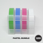 4 pack of Tapewriter Refill Tapes in Pastel Blue,  Pastel Pink, Pastel Green & Clear
